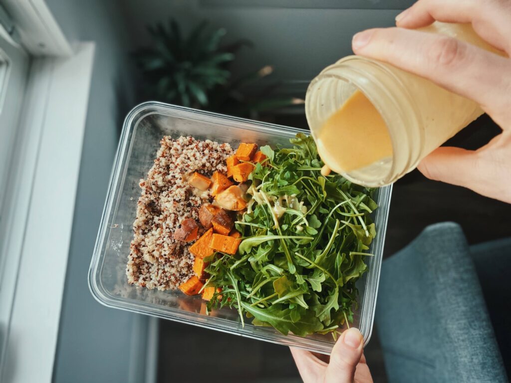 Sweet Potato Arugula Salad Meal Prep