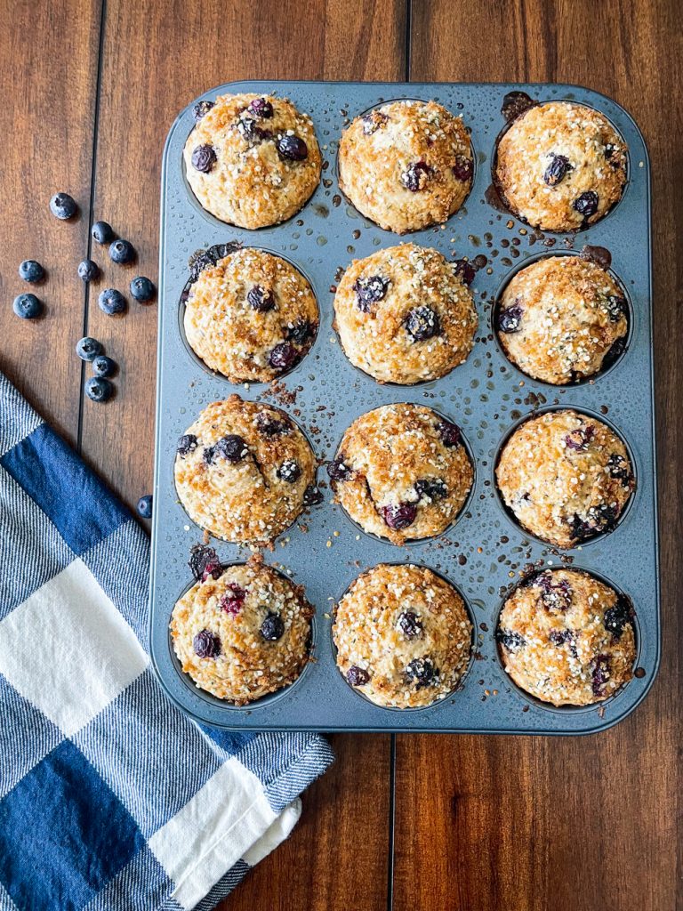 Healthy blueberry muffins